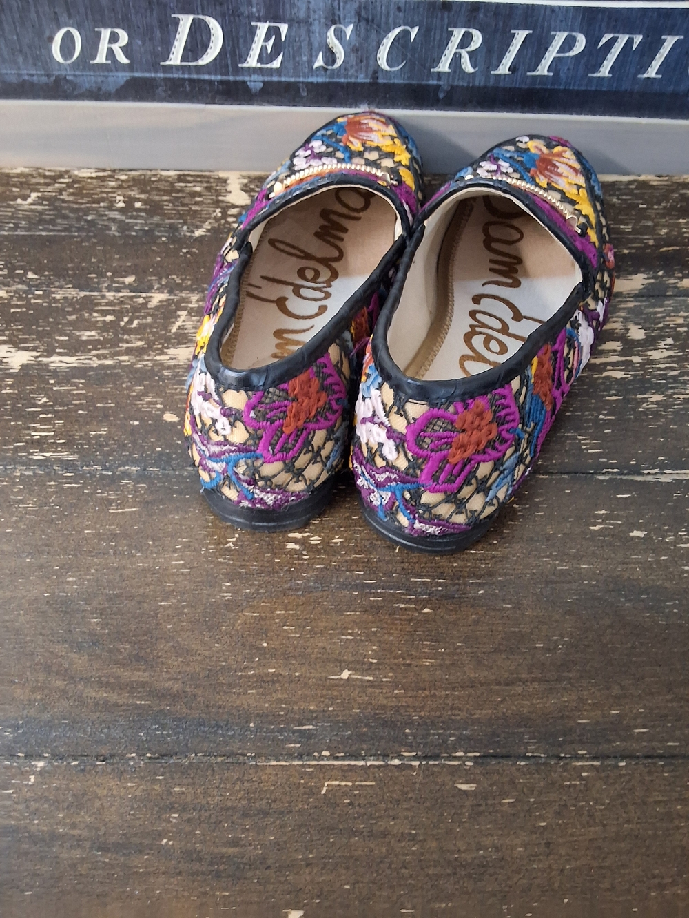 Sam Edelman Multicolor Floral Embroidered Loafers - Picture 3 of 6